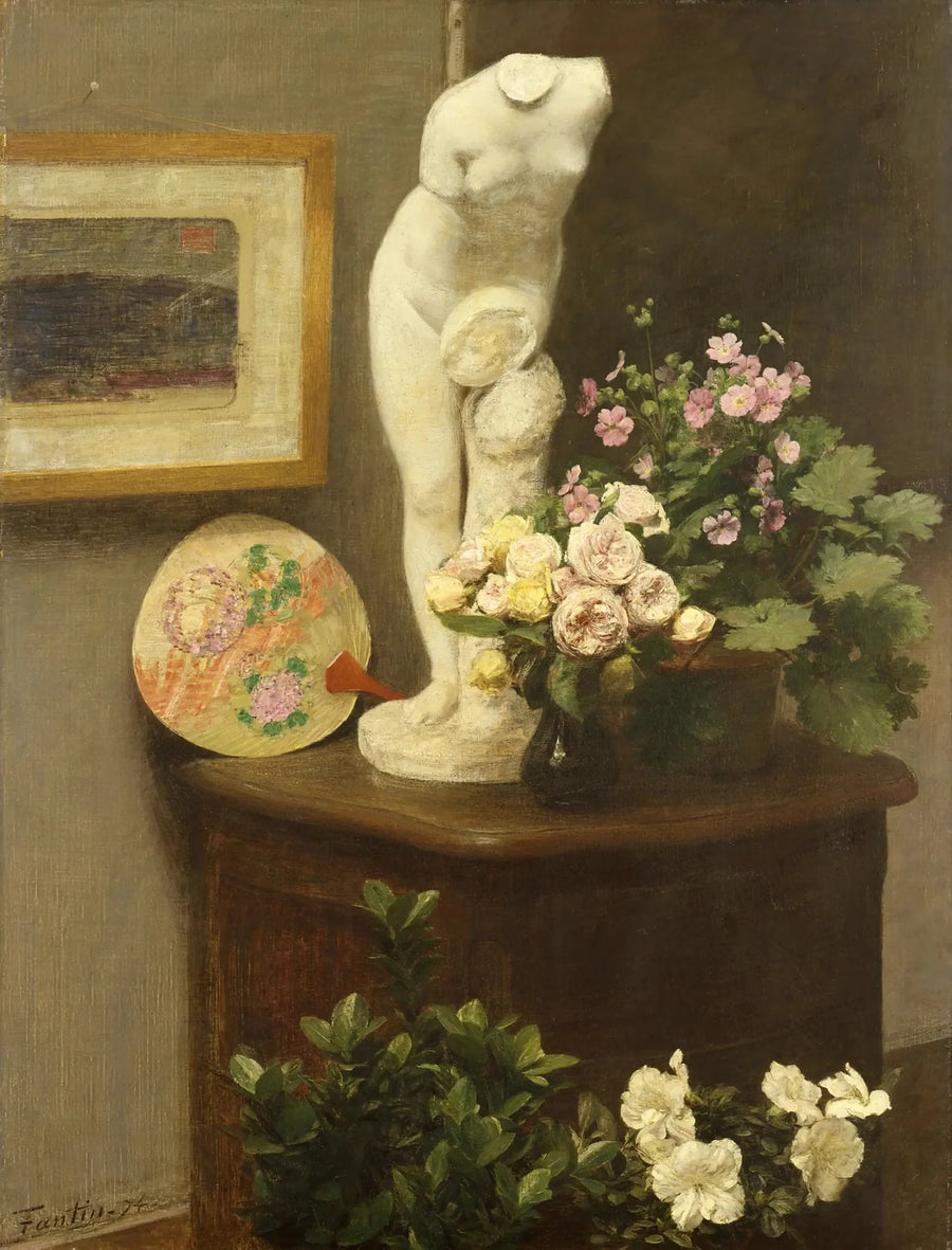 Nature morte avec torse et fleurs - Henri Fantin-Latour