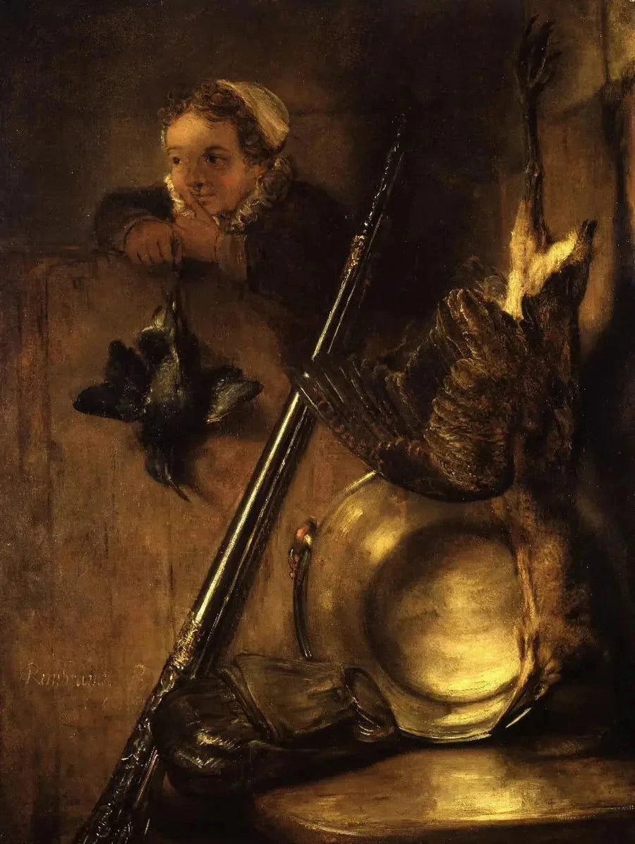 Nature morte de chasse au butor – dans le style de Rembrandt, XVIIe siècle
