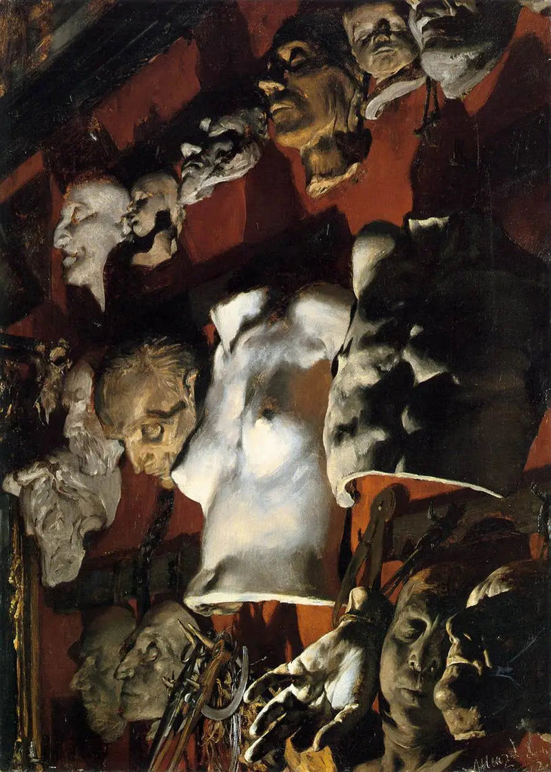nature morte d'atelier - Adolph von Menzel