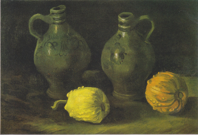 Nature morte aux deux cruches et citrouilles, F59 – Van Gogh