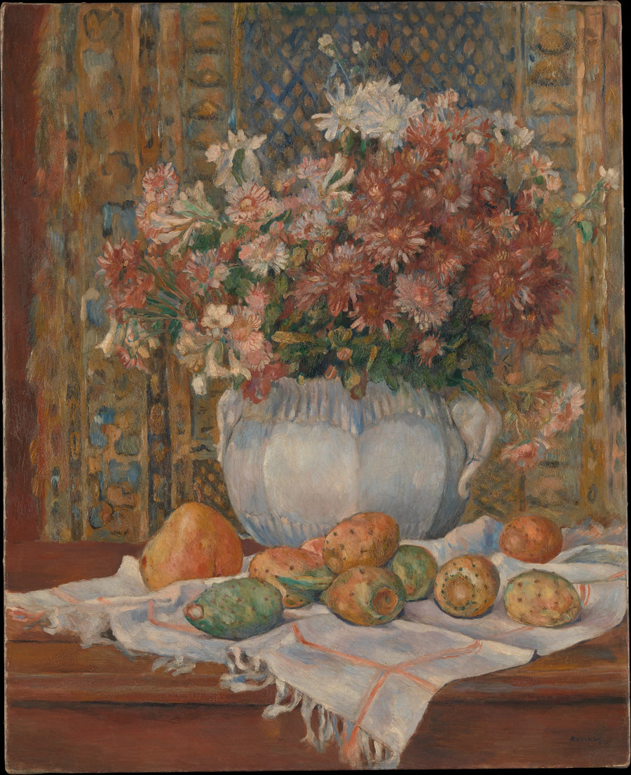 Nature morte aux fleurs et aux figues de Barbarie, vers 1885 – Renoir