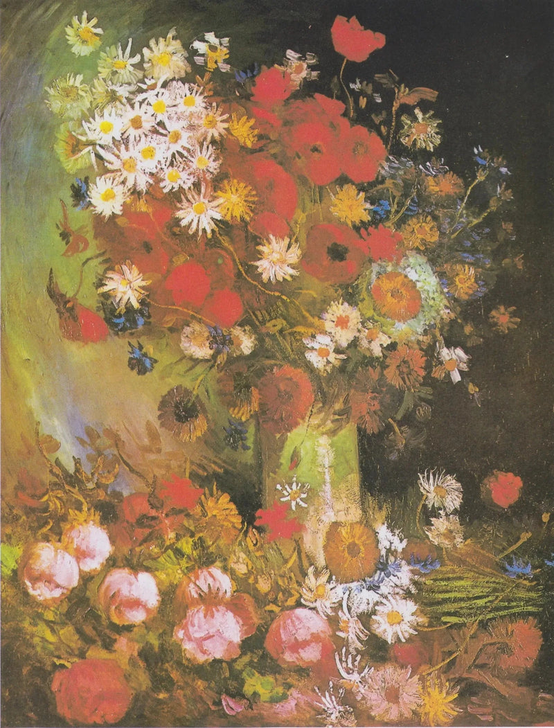Nature morte aux fleurs des prés et aux roses, F278 – Van Gogh
