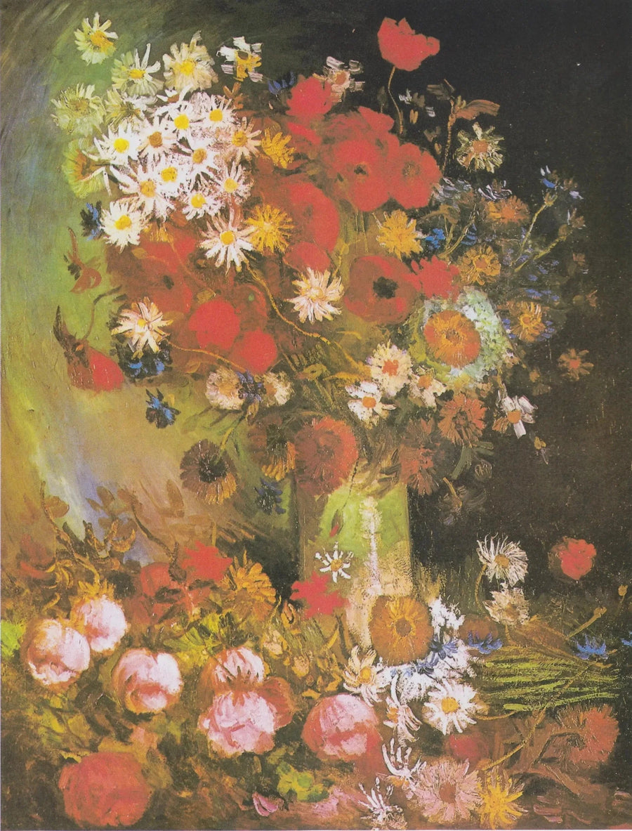 Nature morte aux fleurs des prés et aux roses, F278 – Van Gogh