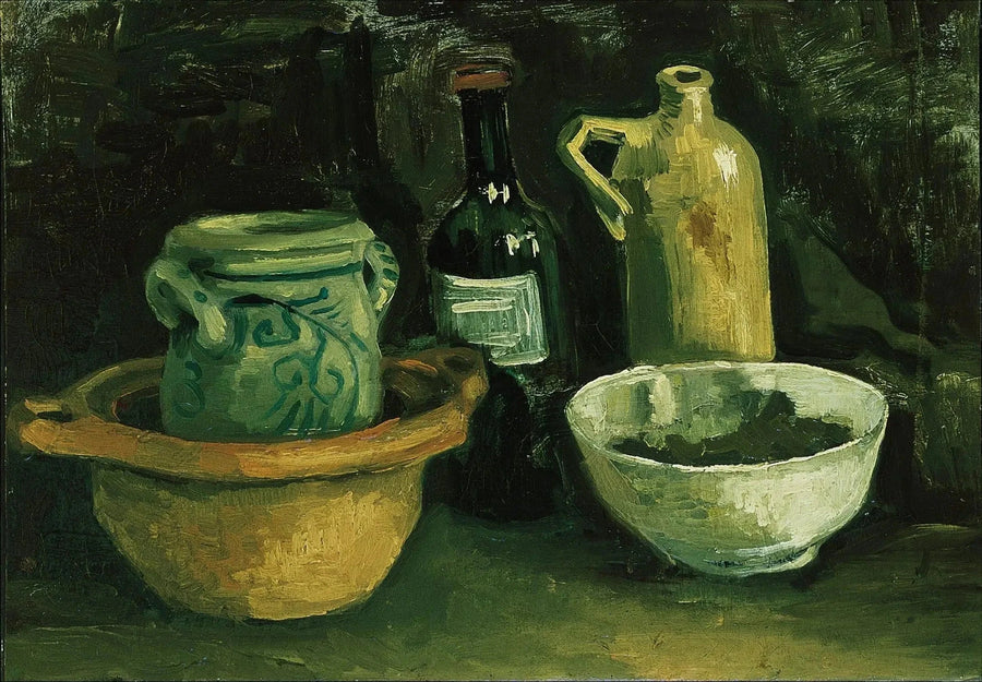 Nature morte aux poteries et deux bouteilles, F57 – Van Gogh