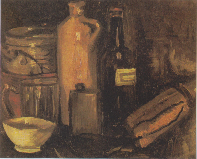 Nature morte avec pots, bocal et bouteilles, F178r – Van Gogh