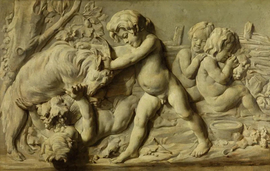 Nature morte représentant le bas-relief Automne de Bouchardon - Jean Siméon Chardin