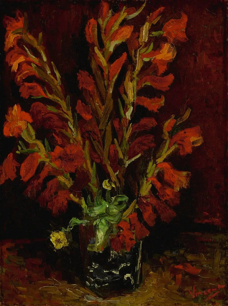 Nature morte : vase aux glaïeuls, F248 – Van Gogh
