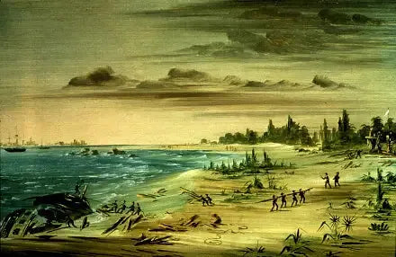Naufrage de l'Aimable, sur la côte du Texas. 1685 - George Catlin