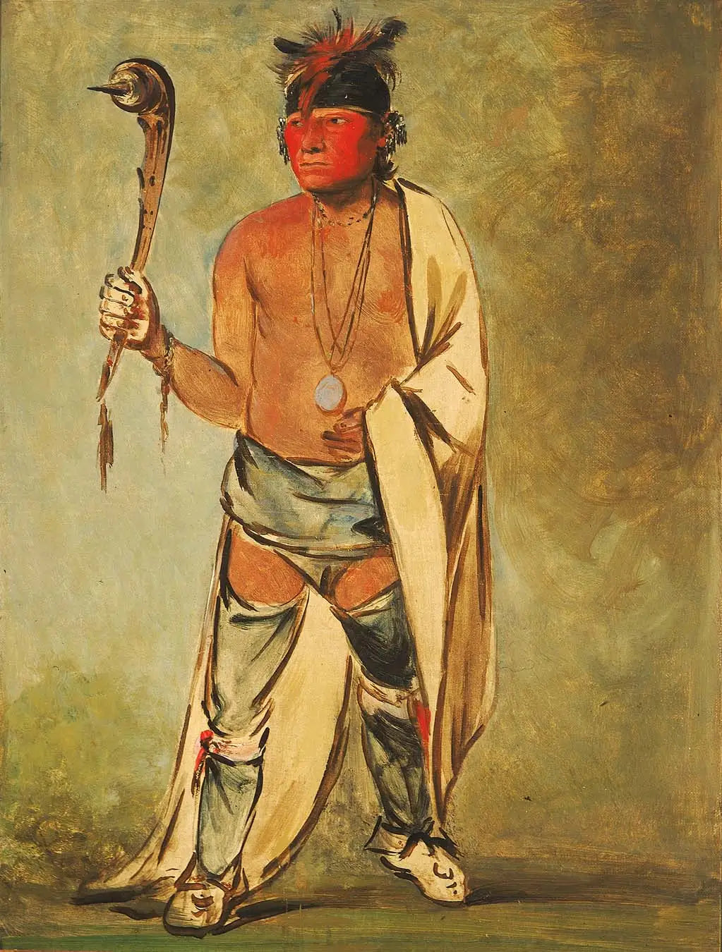 Naugh-háigh-hee-kaw Celui qui humidifie le bois - George Catlin - Alpha Reproduction