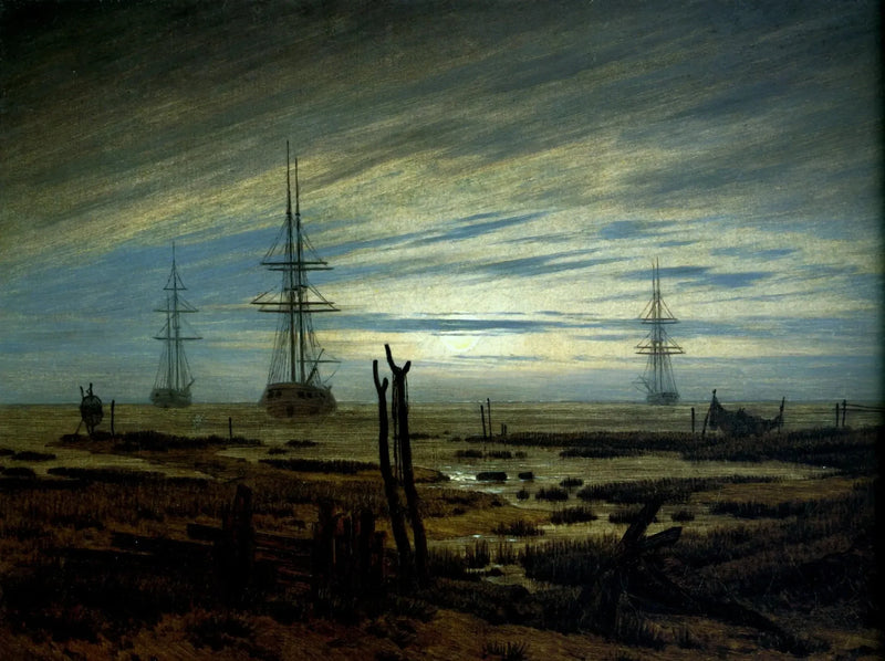 Navires à l'ancre - Caspar David Friedrich