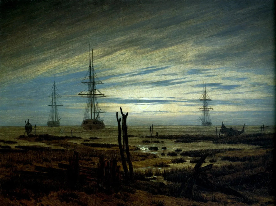 Navires à l'ancre - Caspar David Friedrich