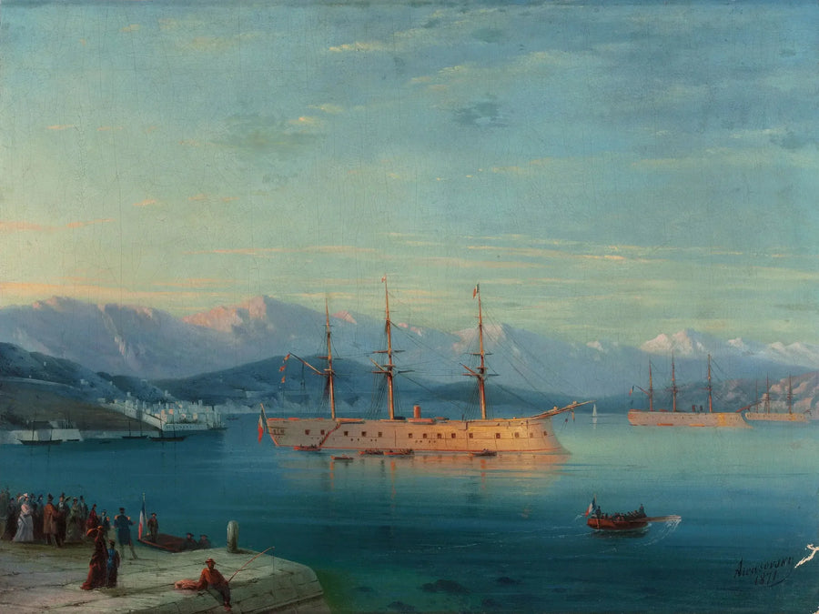 Navires français au départ de la mer Noire - Ivan Aïvazovski