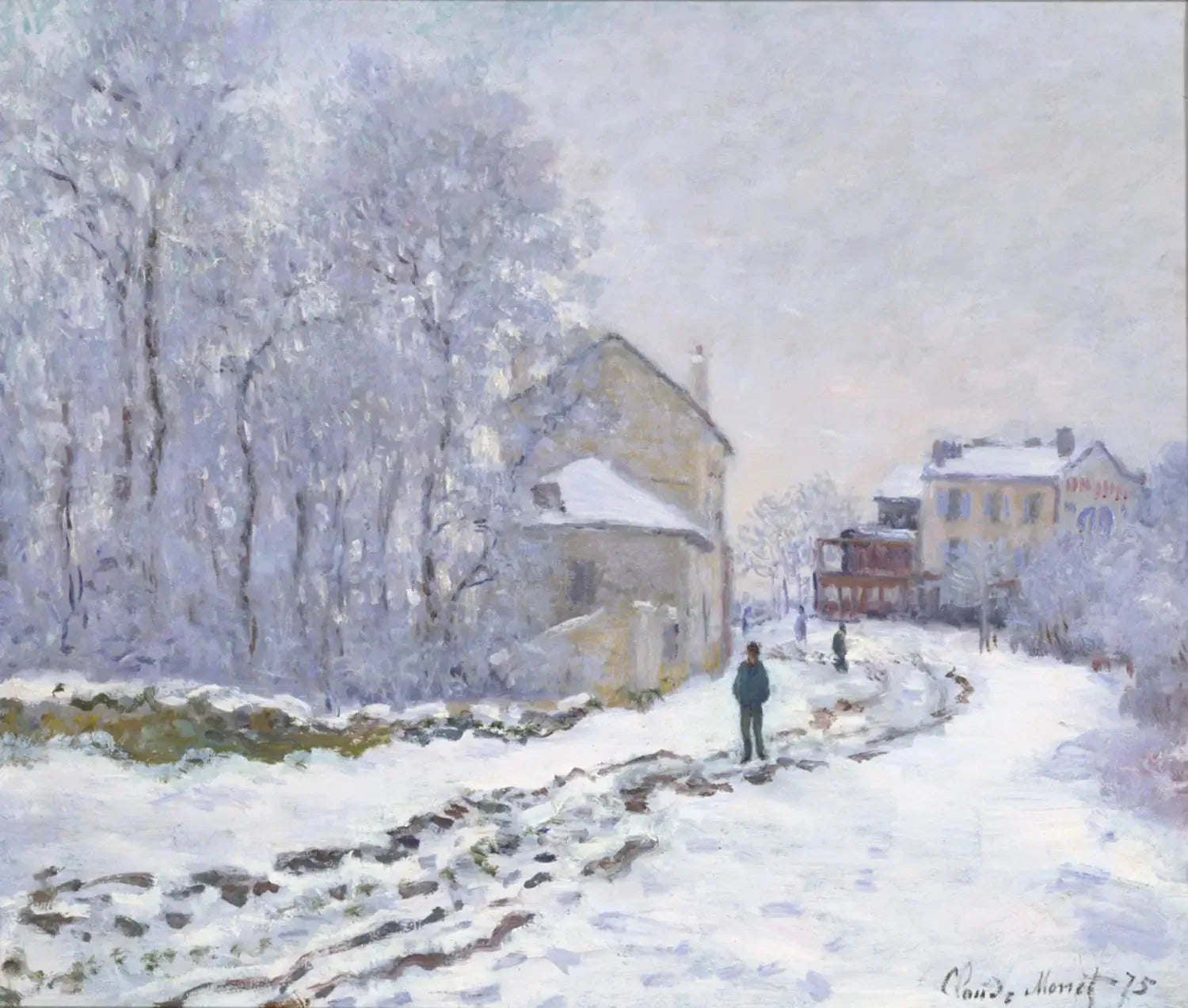 Neige à Argenteuil - Claude Monet image 1 reproduction artisanale de tableau