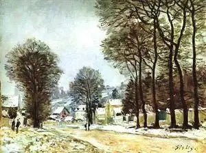 Neige à Louveciennes - Alfred Sisley