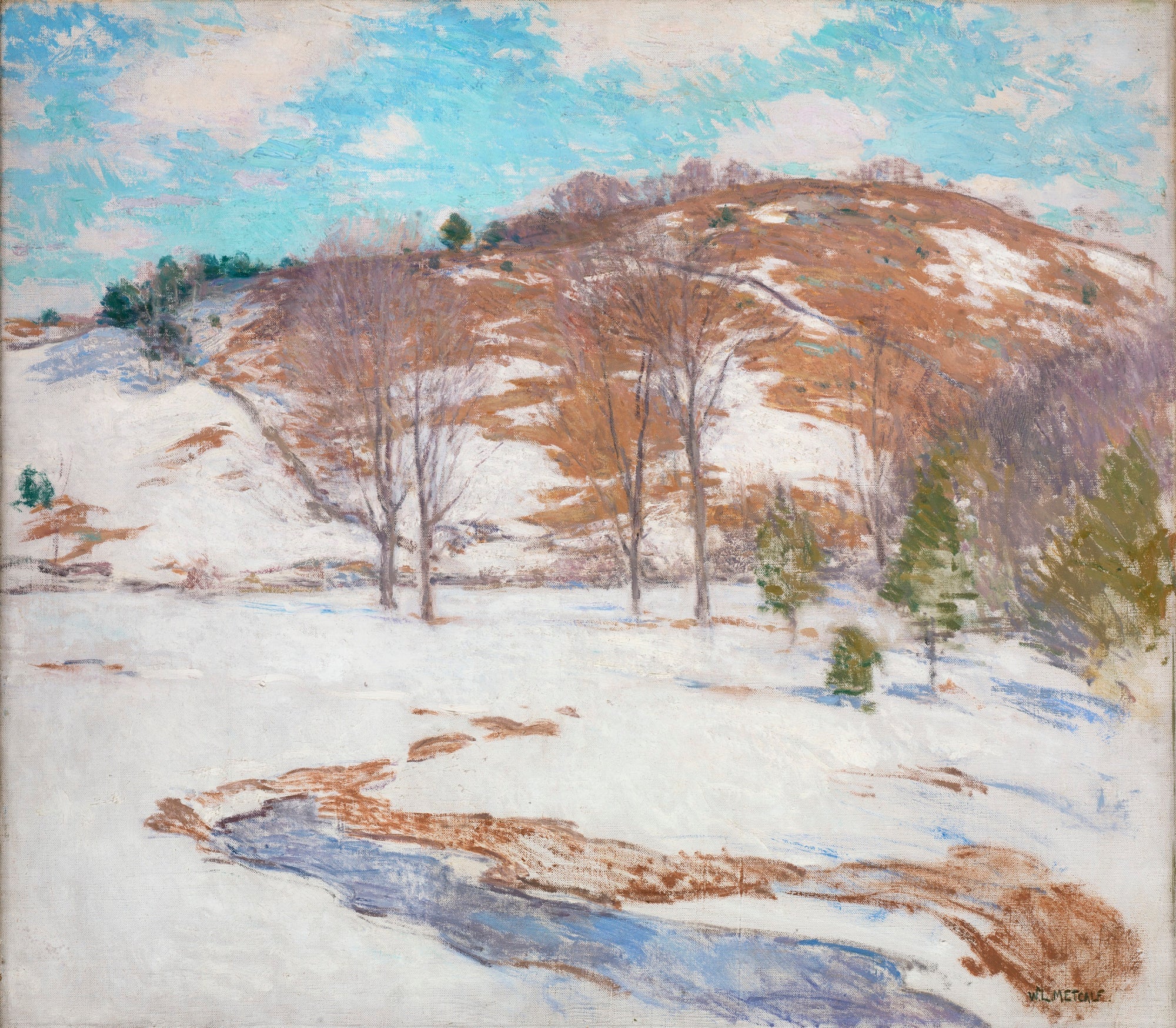 Neige dans les contreforts - Willard Metcalf