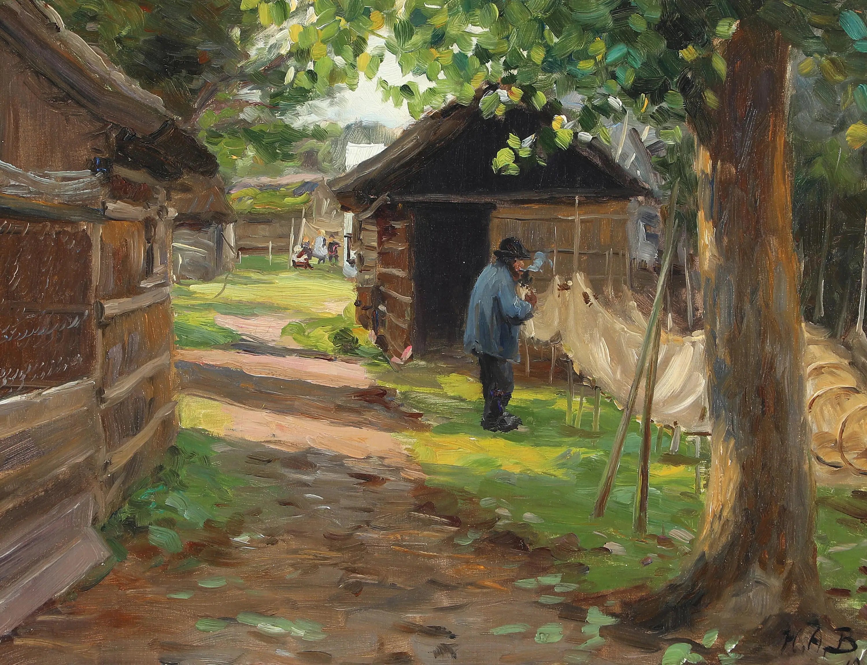 Nettoyage des pièges à poissons. - H. A. Brendekilde - Alpha Reproduction