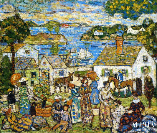 New England Harbour - Maurice Prendergast - Reproductions de tableaux et peintures haut de gamme