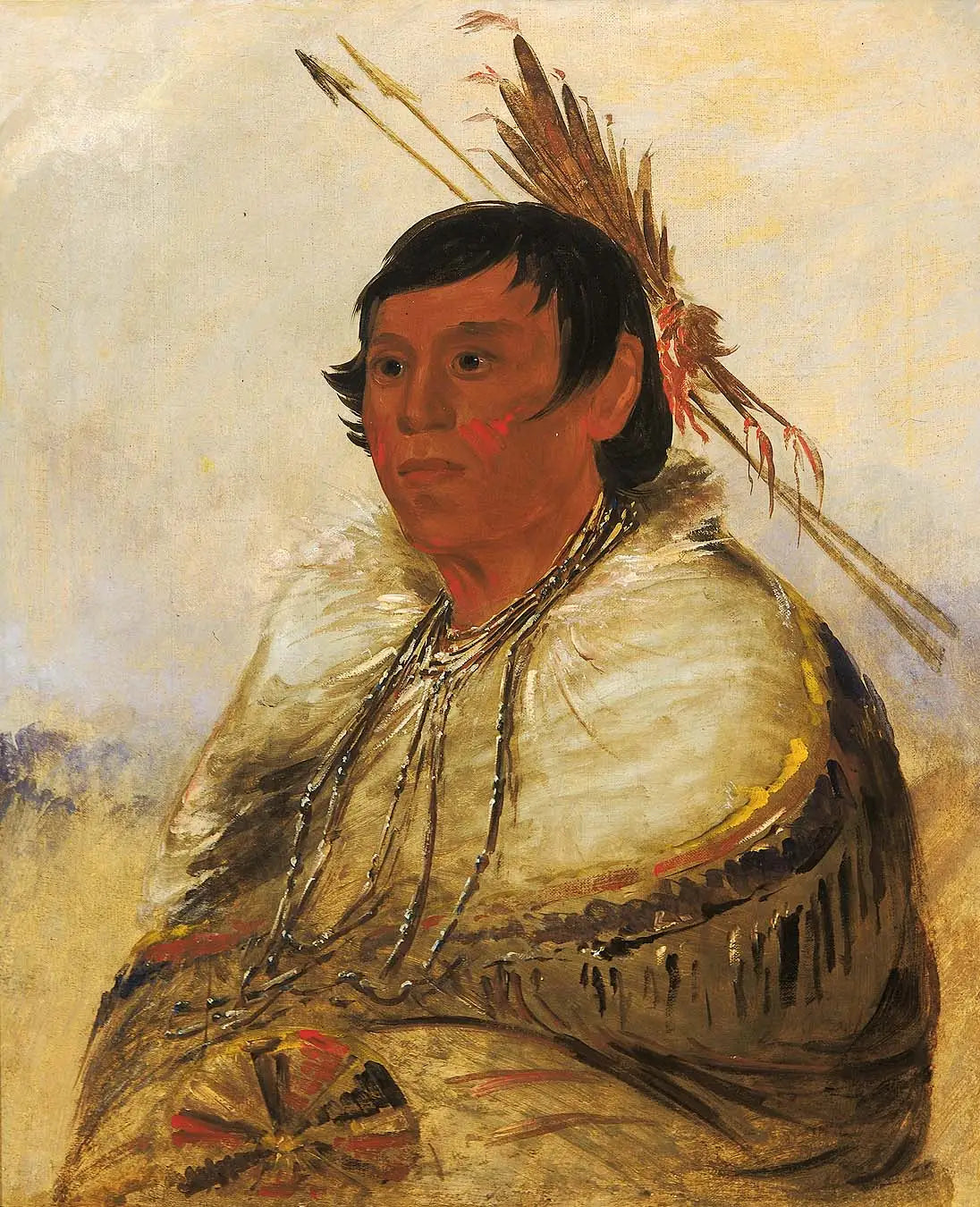 Ni-a-có-mo Fix With the Foot un Brave - George Catlin - Alpha Reproduction