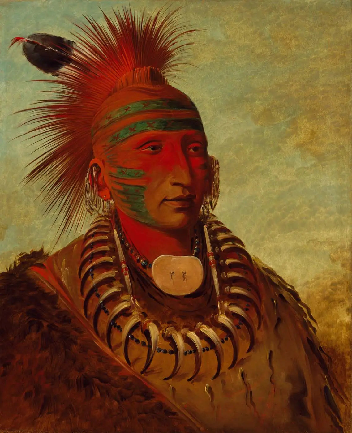No-ho-mun-ya Celui qui ne prête aucune attention - George Catlin - Alpha Reproduction