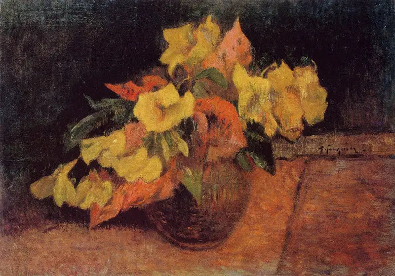 Œnothères dans un vase - Paul Gauguin image 1 reproduction artisanale de tableau