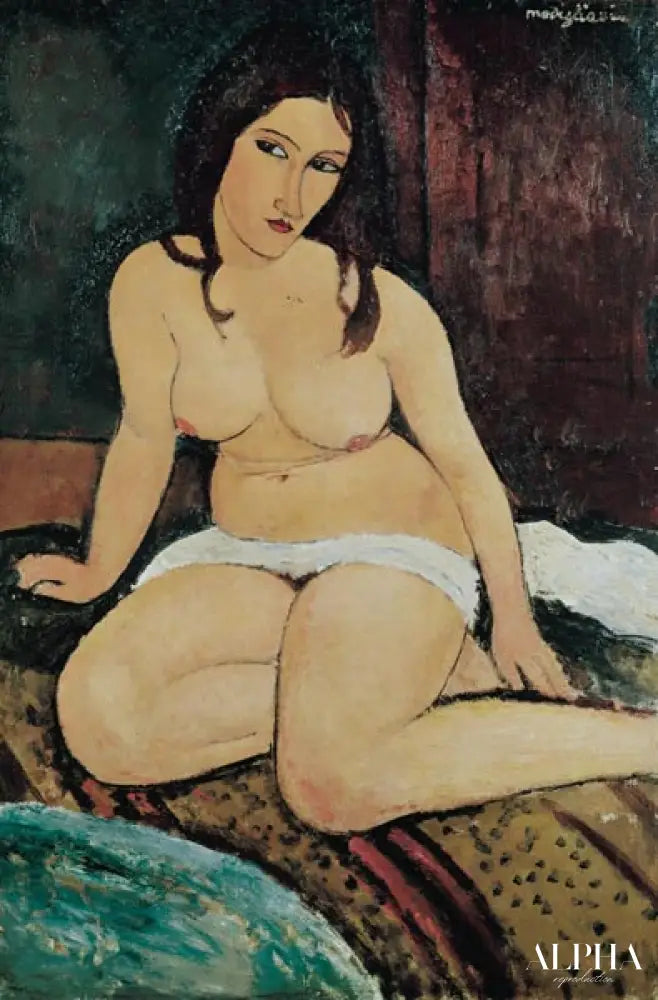 Nu assis (1917) - Amedeo Modigliani - Reproductions de tableaux et peintures haut de gamme