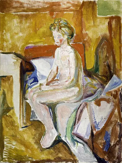Nu assis au bord du lit - Edvard Munch