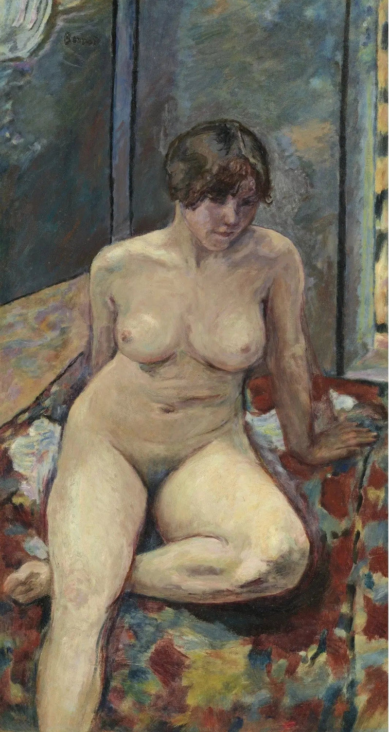 Nu assis, jambe pliée - Pierre Bonnard