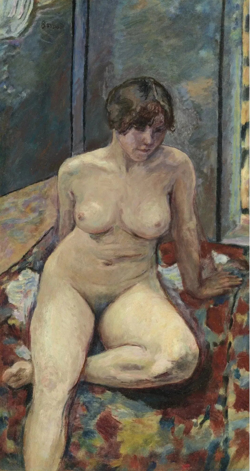 Nu assis, jambe pliée - Pierre Bonnard