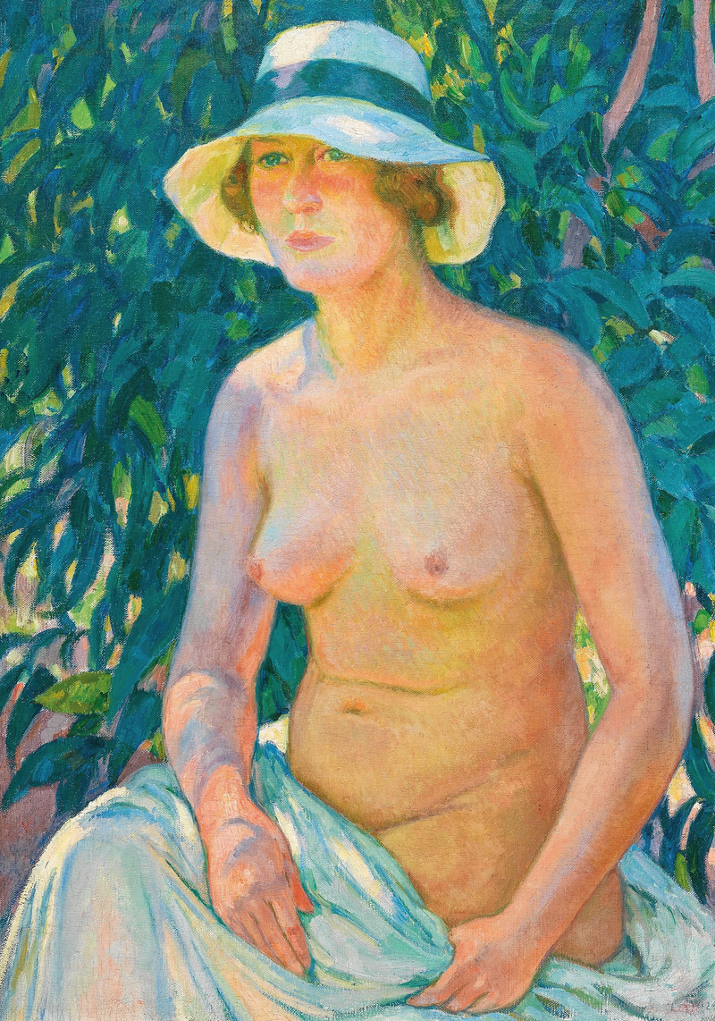 Nu au Panama, de face - Théo van Rysselberghe