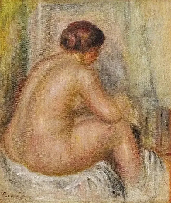 Nu de dos, assis - Pierre-Auguste Renoir