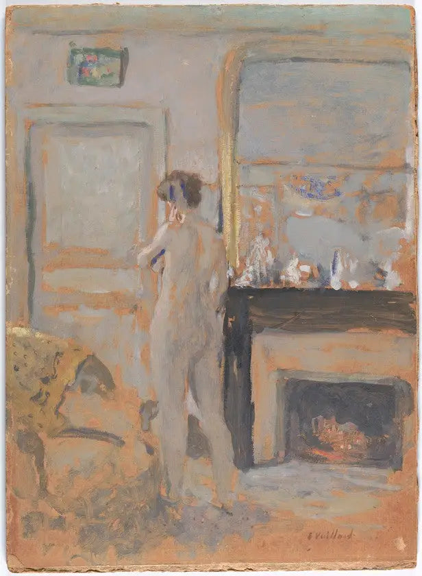Nu debout près de la cheminée - Édouard Vuillard