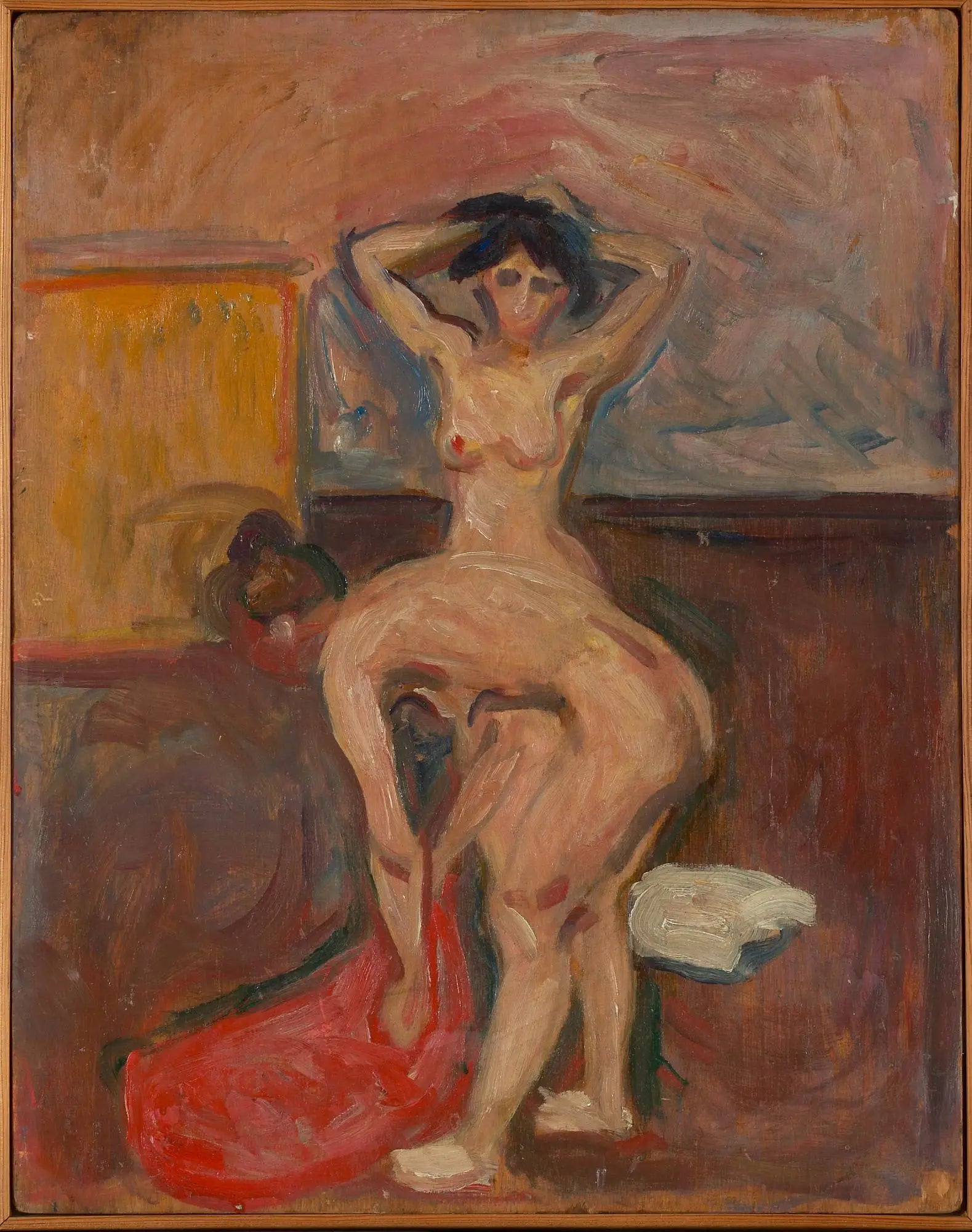 Reproduction du tableau « Nu debout se penchant - Edvard Munch » par Alpha Reproduction en peinture à l’huile