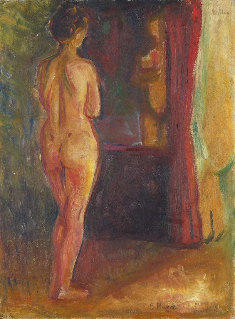 Nu devant son miroir - Edvard Munch