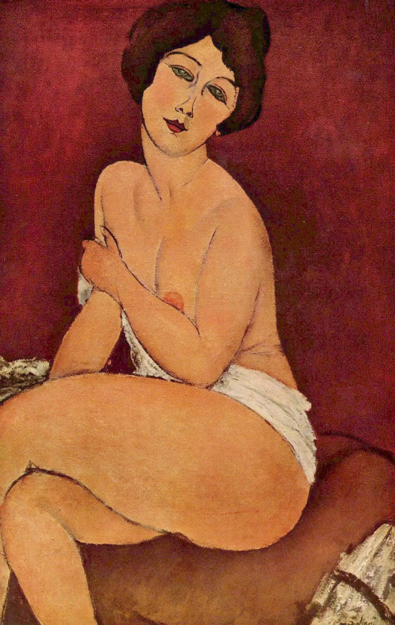 Nu féminin assis sur un divan - Amedeo Modigliani