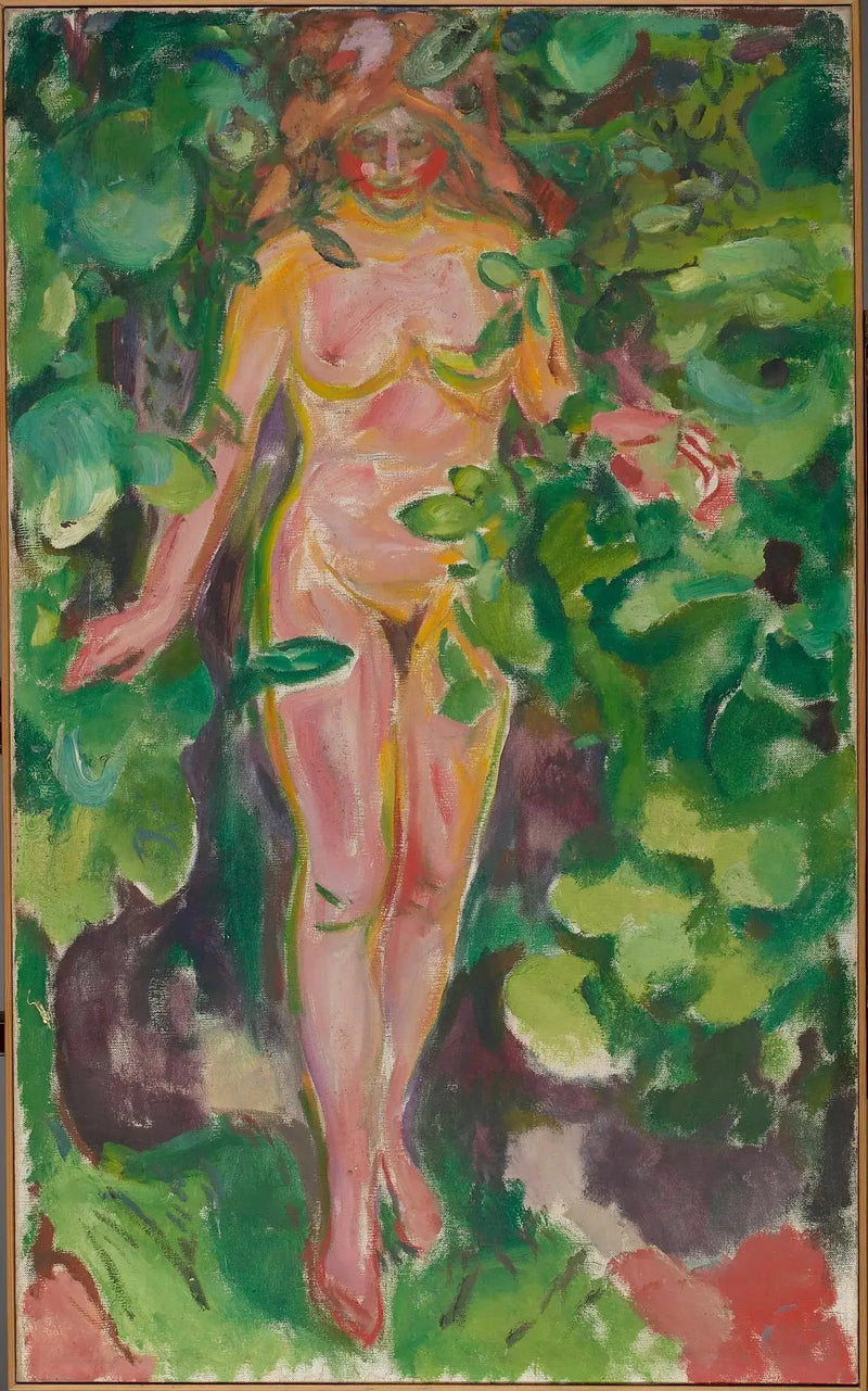 Nu féminin dans les bois - Edvard Munch