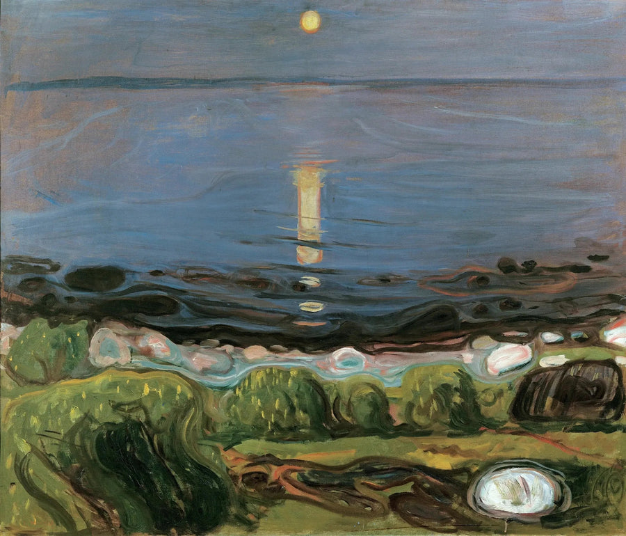 Nuit d'été sur la plage - Edvard Munch