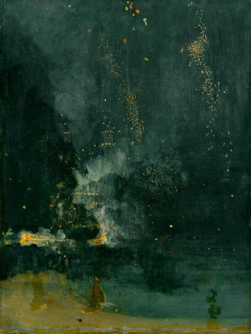 Nuit en noir et or, la fusée qui retombe - James Abbott McNeill Whistler