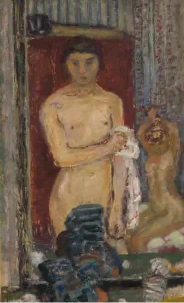 Nus se reflétant dans une glace - Pierre Bonnard image 1 tableau peint à l’huile sur toile