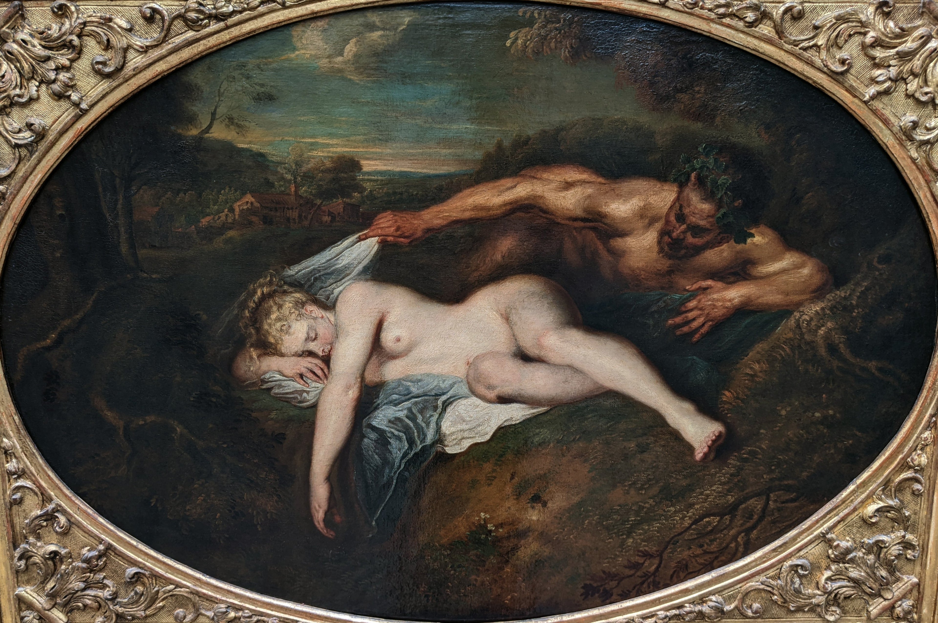 Nymphe et Satyre - Antoine Watteau - Alpha Reproduction