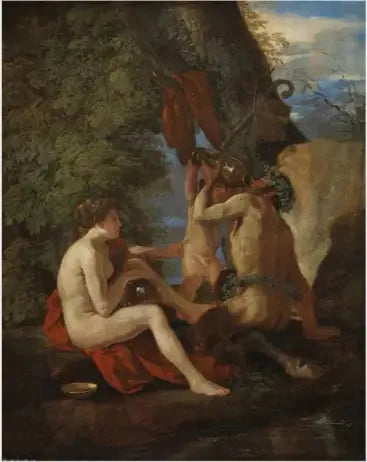 Nymphe et Satyre - Nicolas Poussin