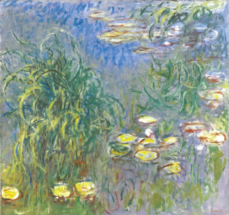 Nymphéas, bouquet d'herbes - Claude Monet