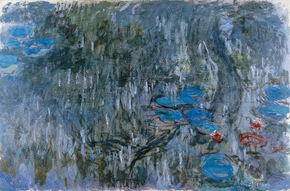 Nymphéas, reflets de saule - Claude Monet image 1 copie peinte à la main à l’huile