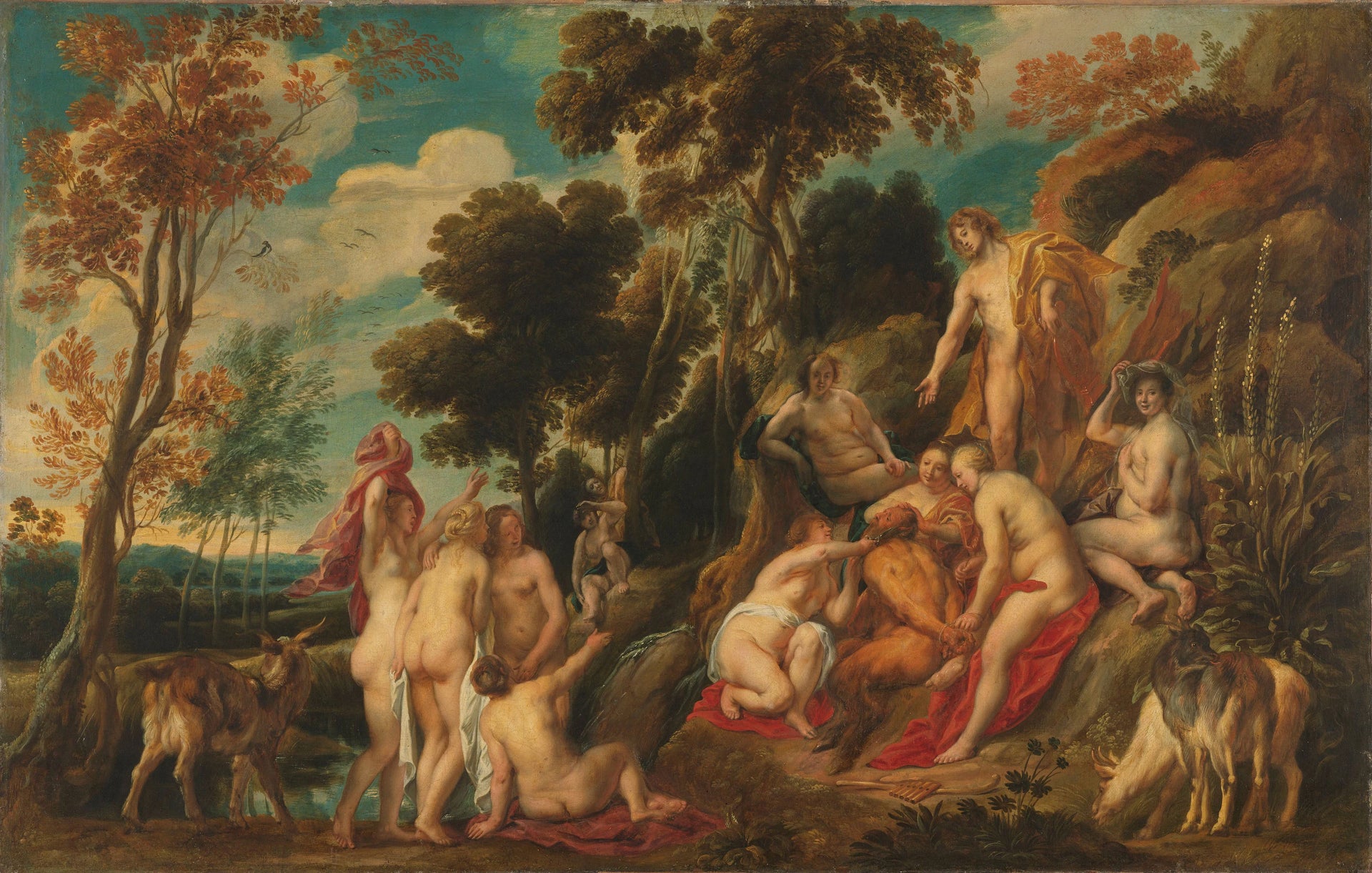 Les nymphes ont coupé la barbe de Pan - Jacob Jordaens