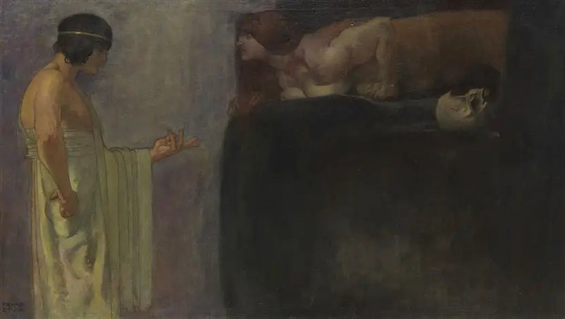 Œdipe résout l'énigme du Sphinx - Franz von stuck