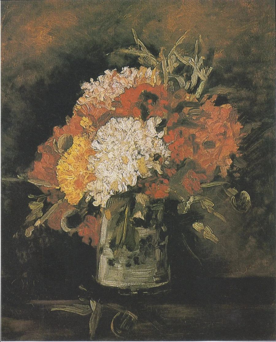Œillets rouges et blancs – artiste anonyme