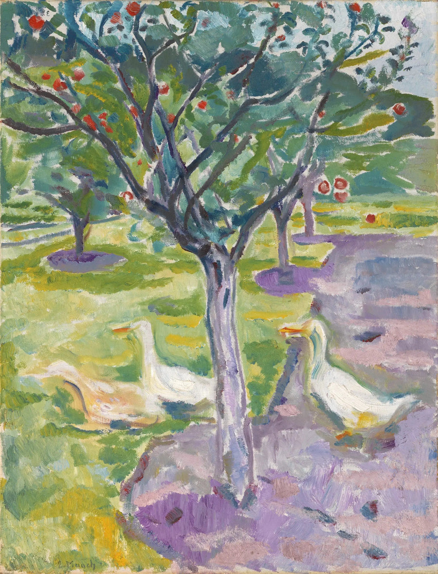 Oies dans le jardin - Edvard Munch