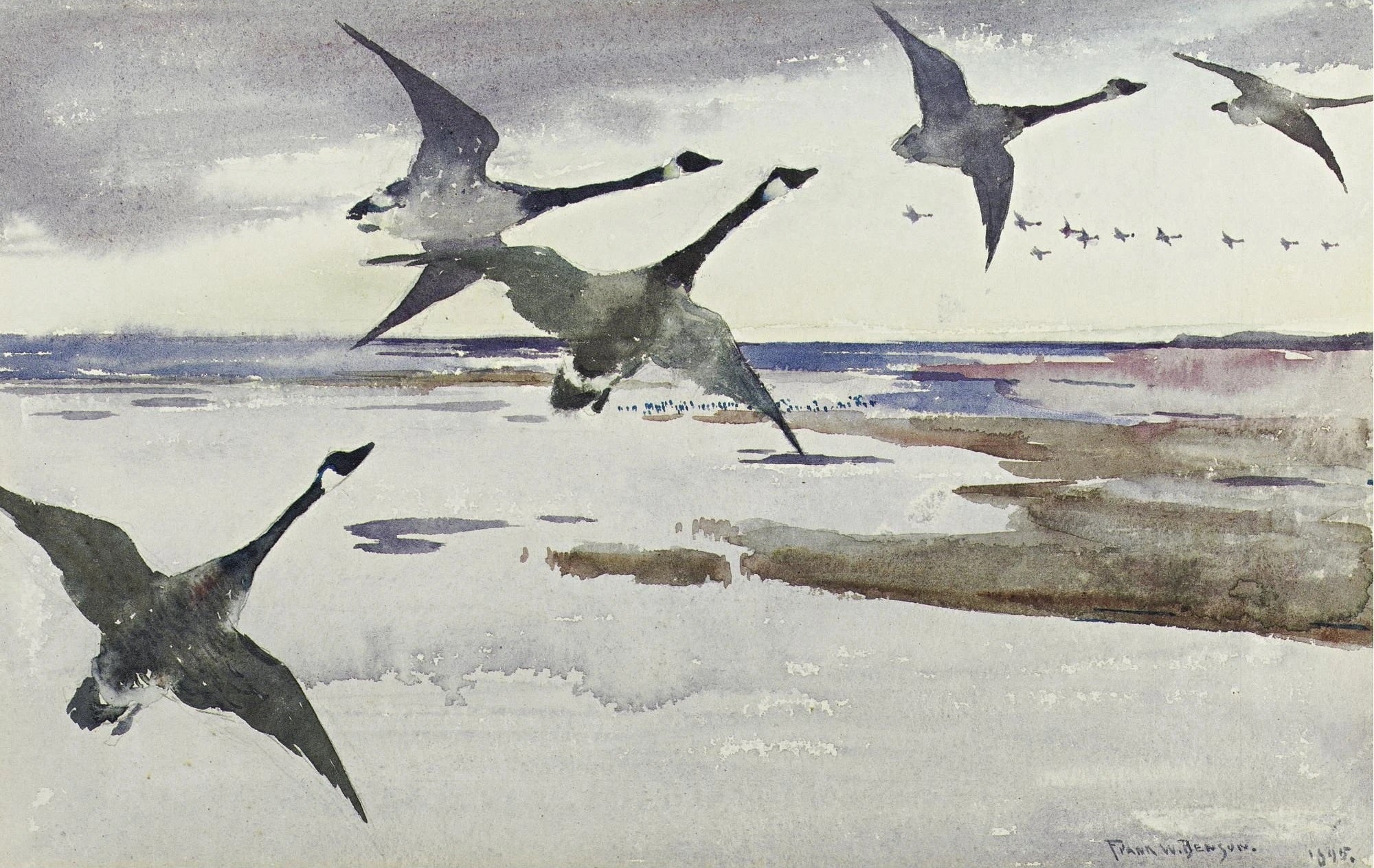 Oies du Canada - Frank Weston Benson - Alpha Reproduction