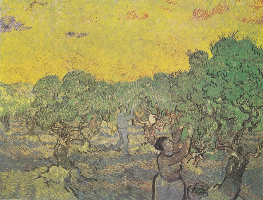 Oliveraie avec figurines de cueillette - Vincent van Gogh