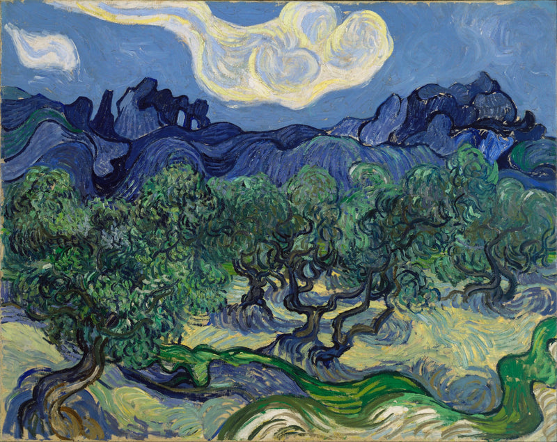 Les Oliviers avec les Alpilles, F712 – Van Gogh
