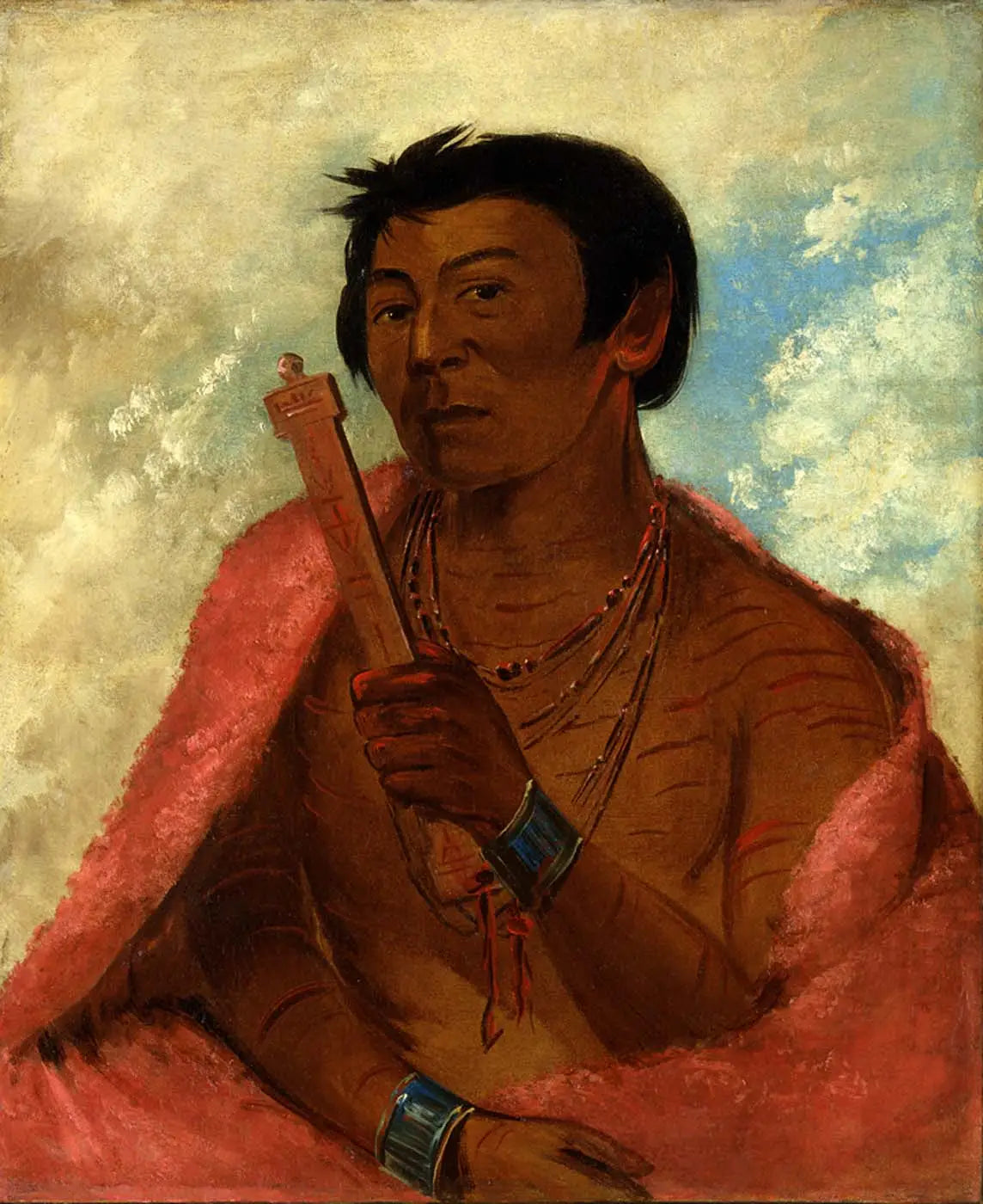 On-sáw-kie le Sauk en train de prier - George Catlin - Alpha Reproduction